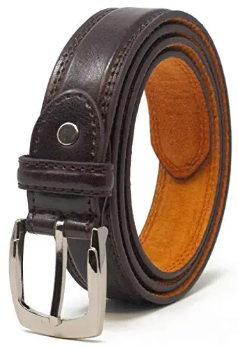 Ossi Cintura da Uomo Foderata in Pelle da 28mm - Marrone