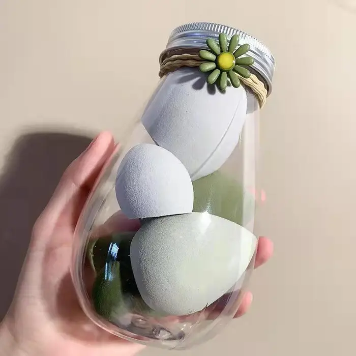 6 pezzi/set di spugne per il trucco, set di cipria per cosmetici, per fondotinta, correttore, frullatore per il trucco, strumento per il trucco verde