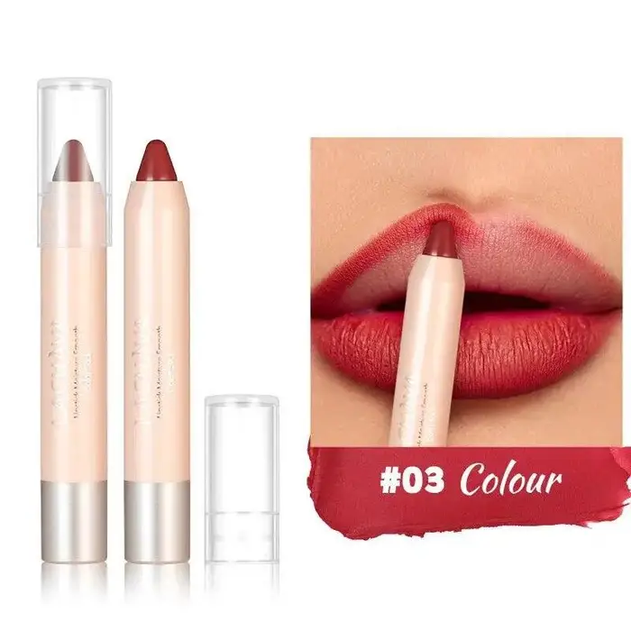 Penna per matita per labbra tinta sexy rosso opaco contorno labbra tinta rossetto a lunga durata penna antiaderente per labbra trucco cosmetico impermeabile