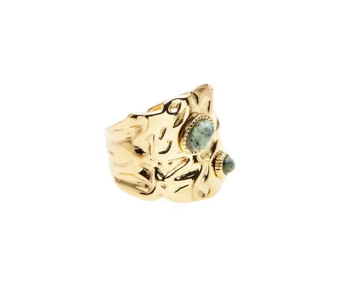 OTTAVIANI Anello Dorato Con Turchese