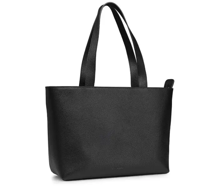 OTTAVIANI Borsa Shopping In Vera Pelle Nera