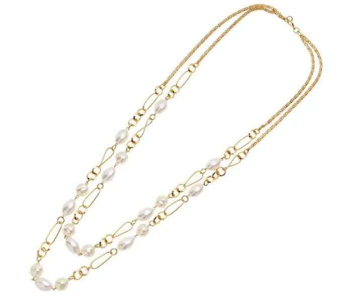 OTTAVIANI Collana Placcata Oro Con Perle