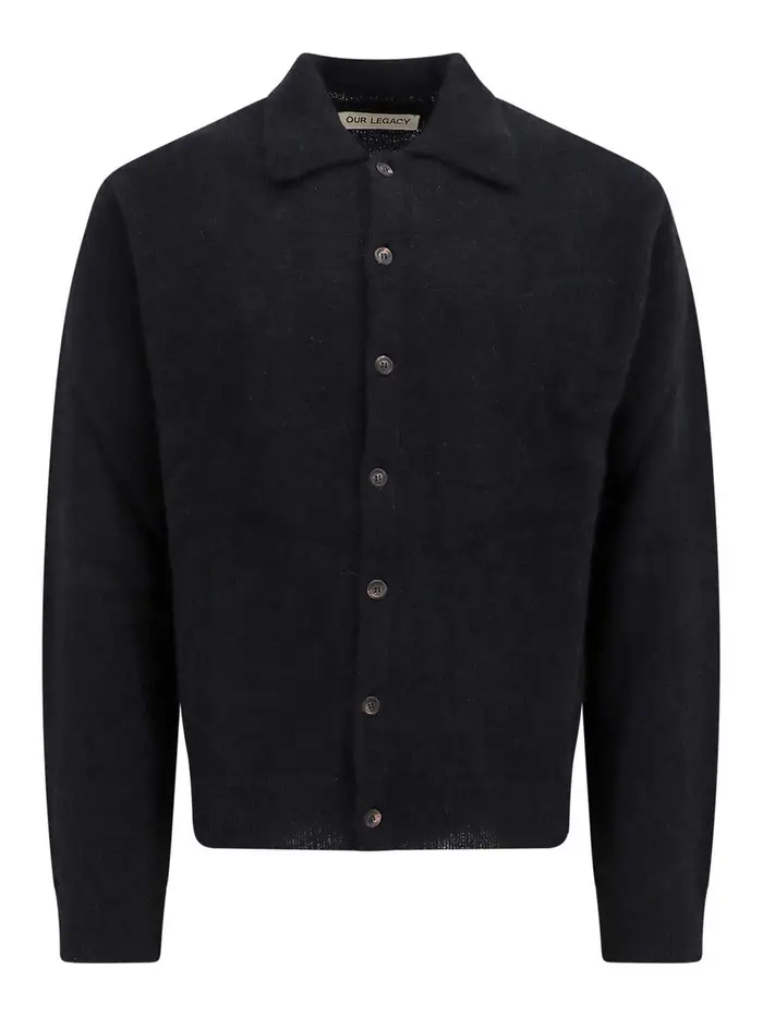 Our Legacy Cardigan in misto alpaca Nero