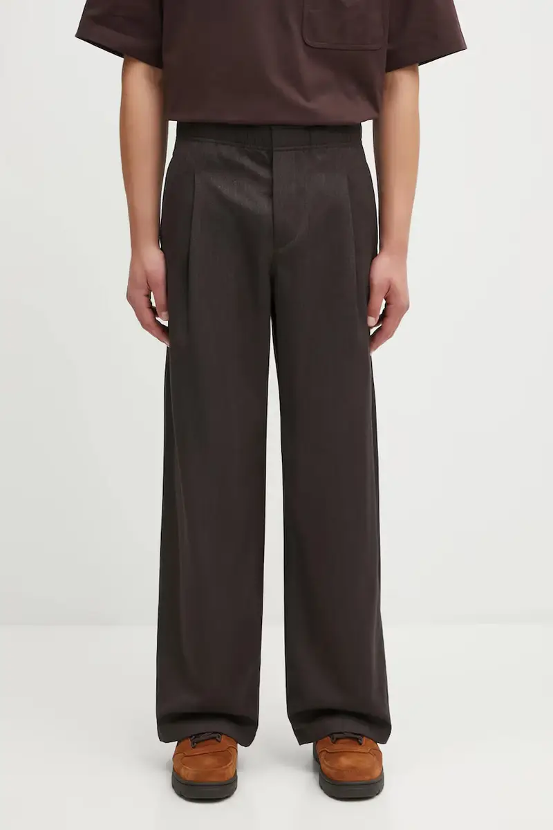 Our Legacy pantaloni in lana Leisure uomo colore marrone M4254LH