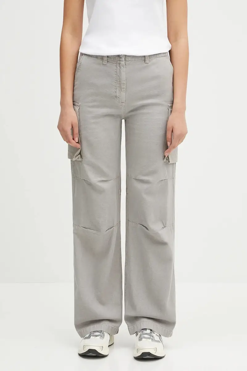 Our Legacy pantaloni Peak Cargo donna colore grigio W2254PS