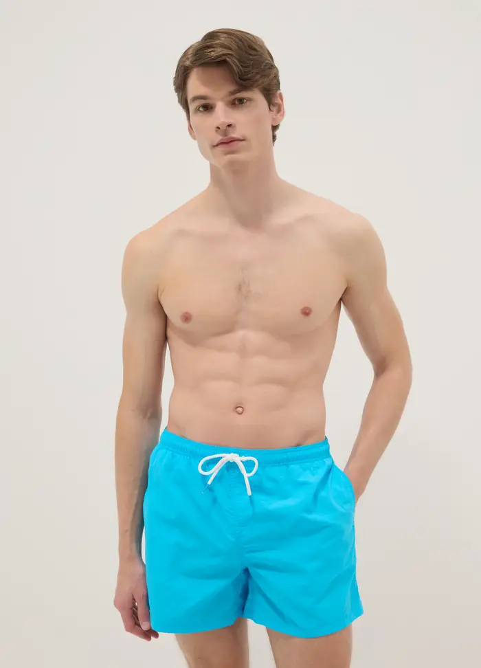 OVS Boxer Da Mare Azzurri Con Elastico In Vita, Uomo, Azzurro