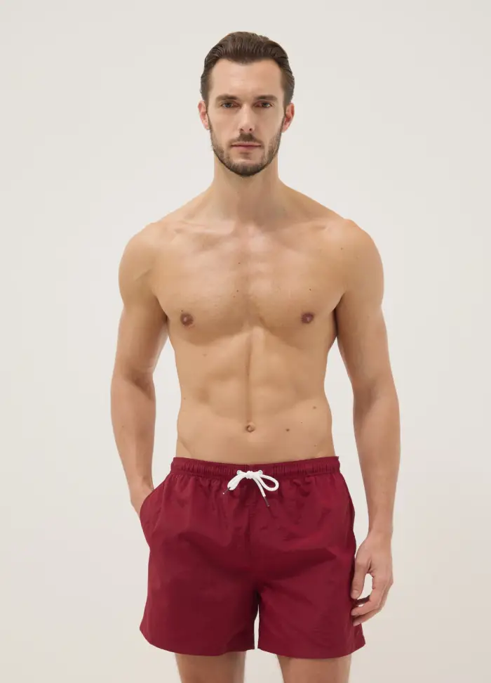 OVS Boxer Da Mare Rossi Regular Fit Con Coulisse, Uomo, Rosso