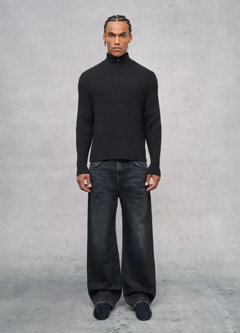 OVS, Bootcut Denim Washed Black, Uomo, Nero