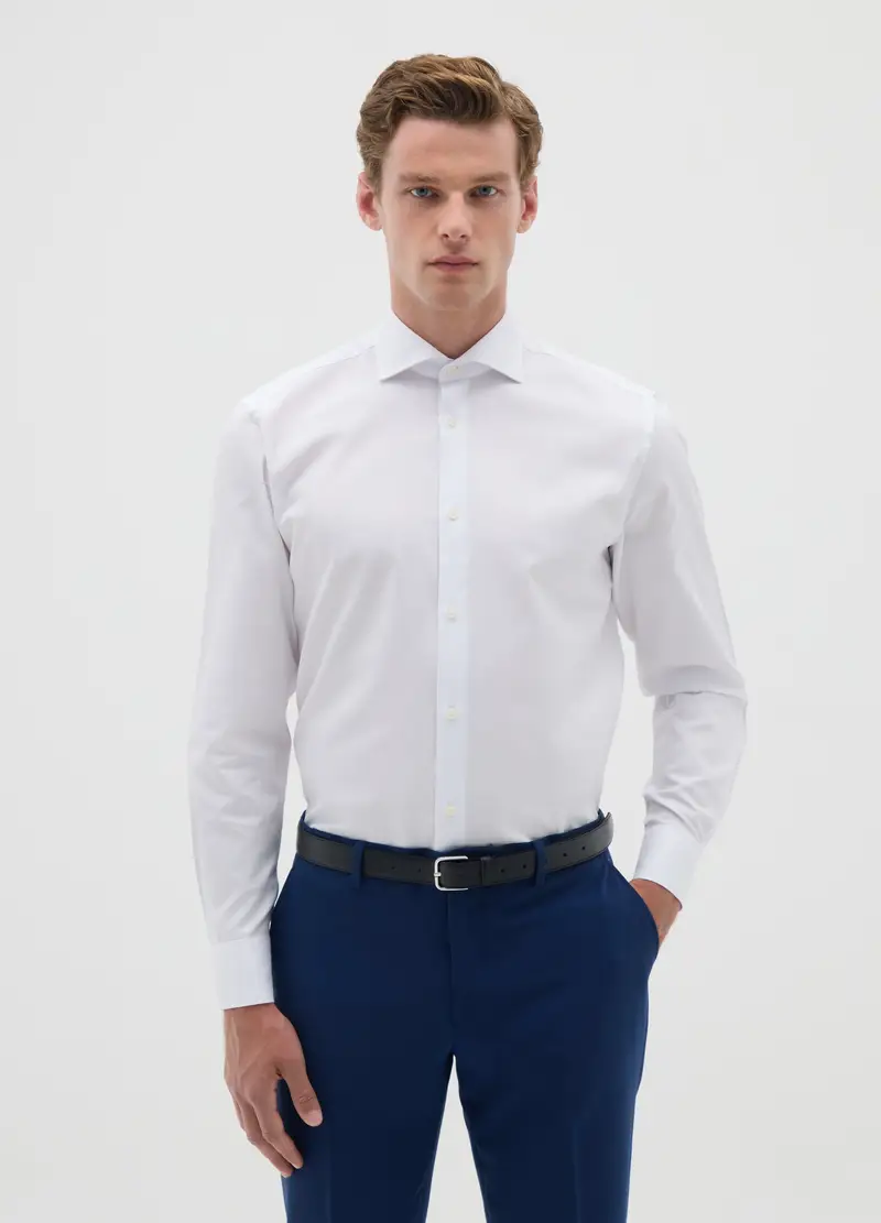 OVS HOUSEBRAND OVS, Camicia Regular Fit In Cotone, Uomo, Bianco