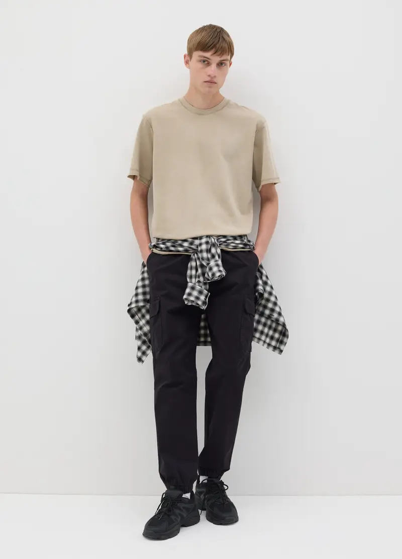 OVS Joggers Cargo Neri Con Coulisse, Uomo, Nero