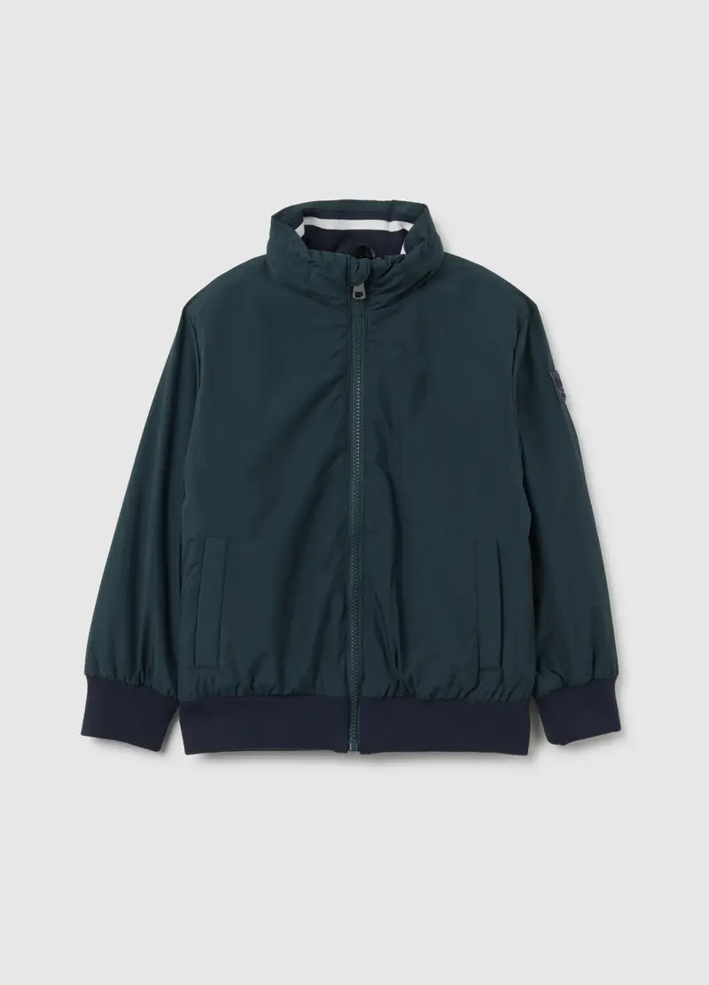 OVS KIDS Giacca Imbottita Verde Per Bambini Regular Fit Con Zip E Cappuccio, Bambino, Verde