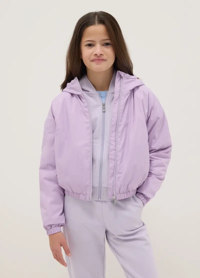 OVS KIDS Giacca Imbottita Viola Regular Fit Con Cappuccio Per Ragazze, Bambina, Viola