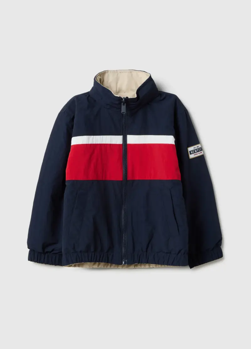 OVS KIDS Giubbotto Blu Regular Fit Con Zip Per Bambino, Multicolor