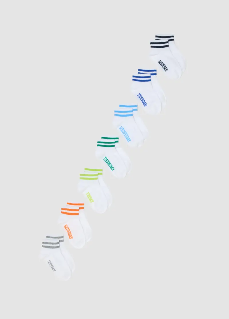 OVS KIDS Multipack Di Calzini Corti In Cotone Multicolor Per Bambini, Bambino, Multicolor