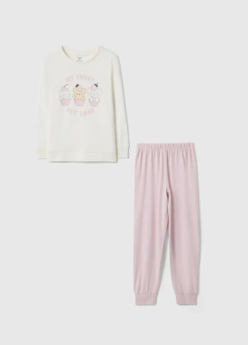 OVS KIDS Pigiama In Puro Cotone Multicolor Regular Fit Per Bambina, Multicolor