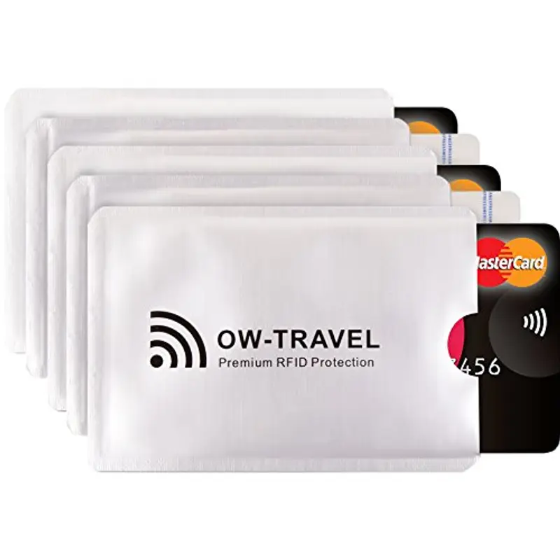 OW-Travel Custodie Blocco RFID. Protezione anti-frode. RFID Protection. Proteggi carte di credito contactless custodia (Porta bancomat