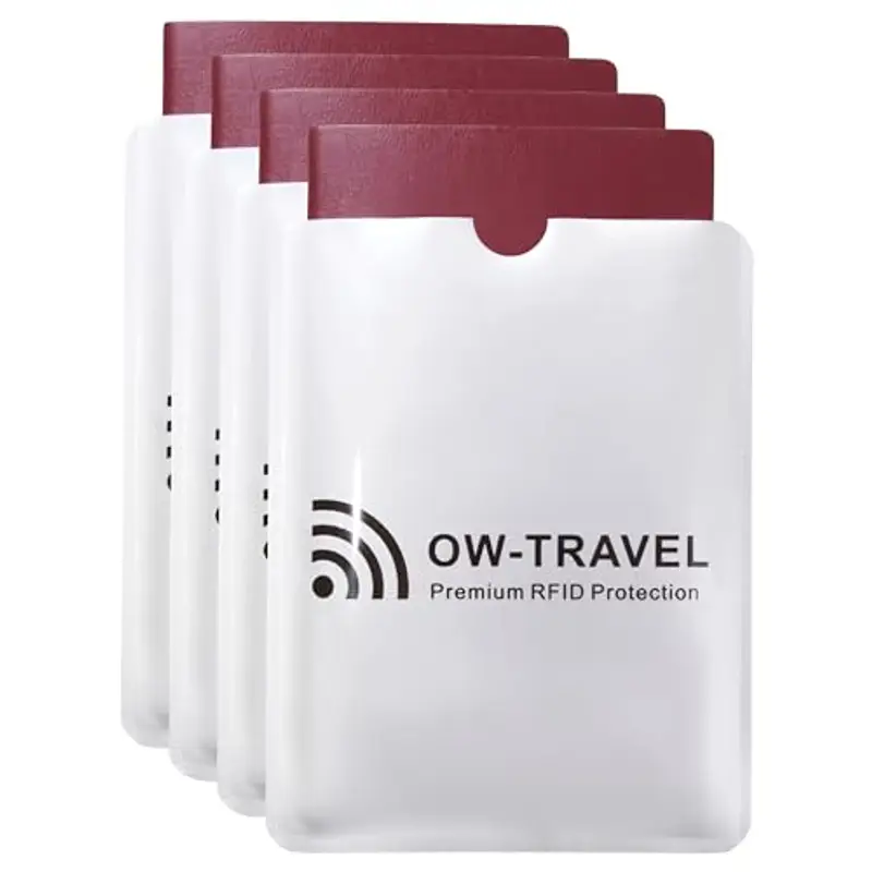 OW-Travel Custodie Blocco RFID. Protezione RFID per porta carte anti-frode.RFID Protection per Carte di Credito.Proteggi carte di credito