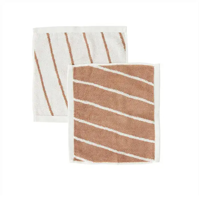OYOY Living Design Guanto da bagno in cotone organico (x2) Marron