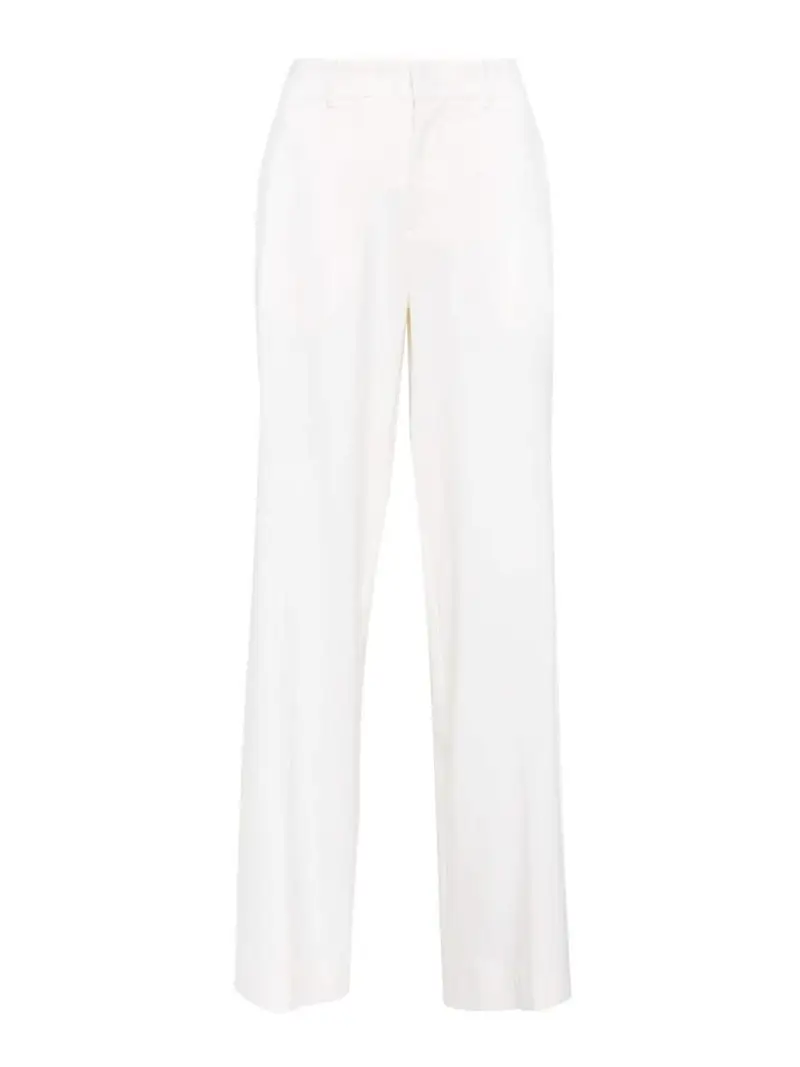 P.A.R.O.S.H Pantaloni dritti in lana vergine Bianco