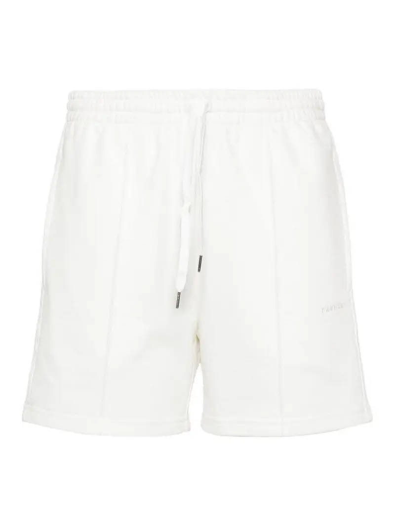 Shorts in jersey a righe Bianco