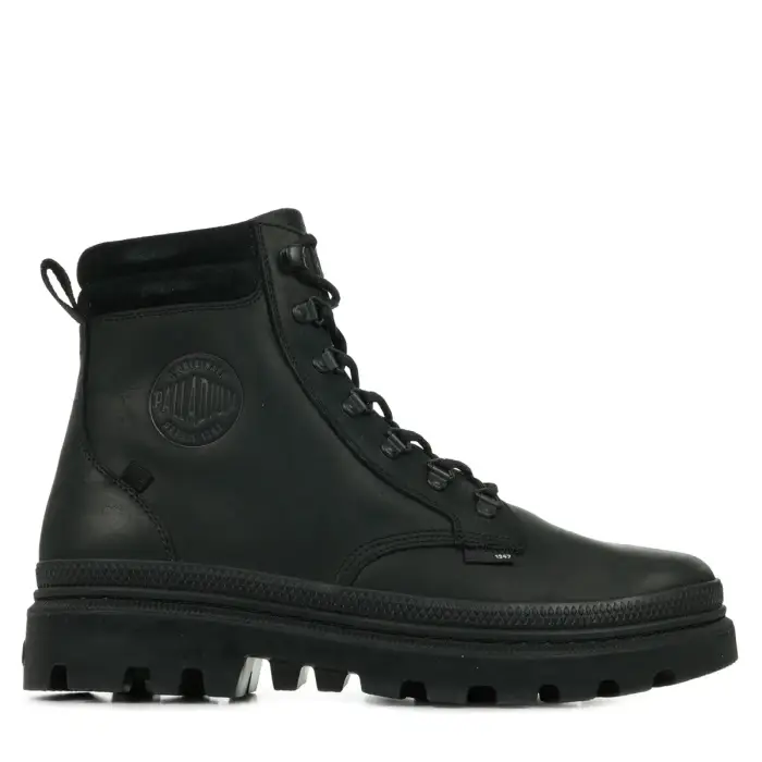 Palladium Scarponcini in pelle Pallatrooper Hkr Noir