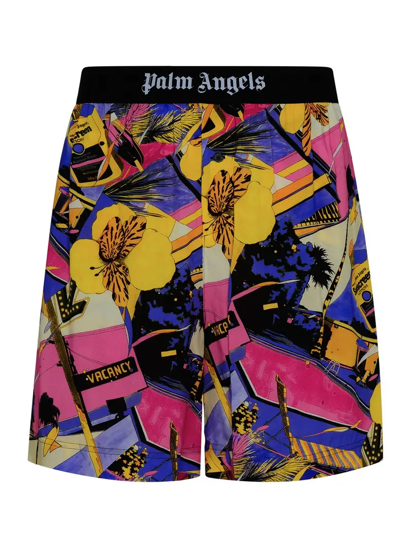 Palm Angels Bermuda in viscosa multicolore