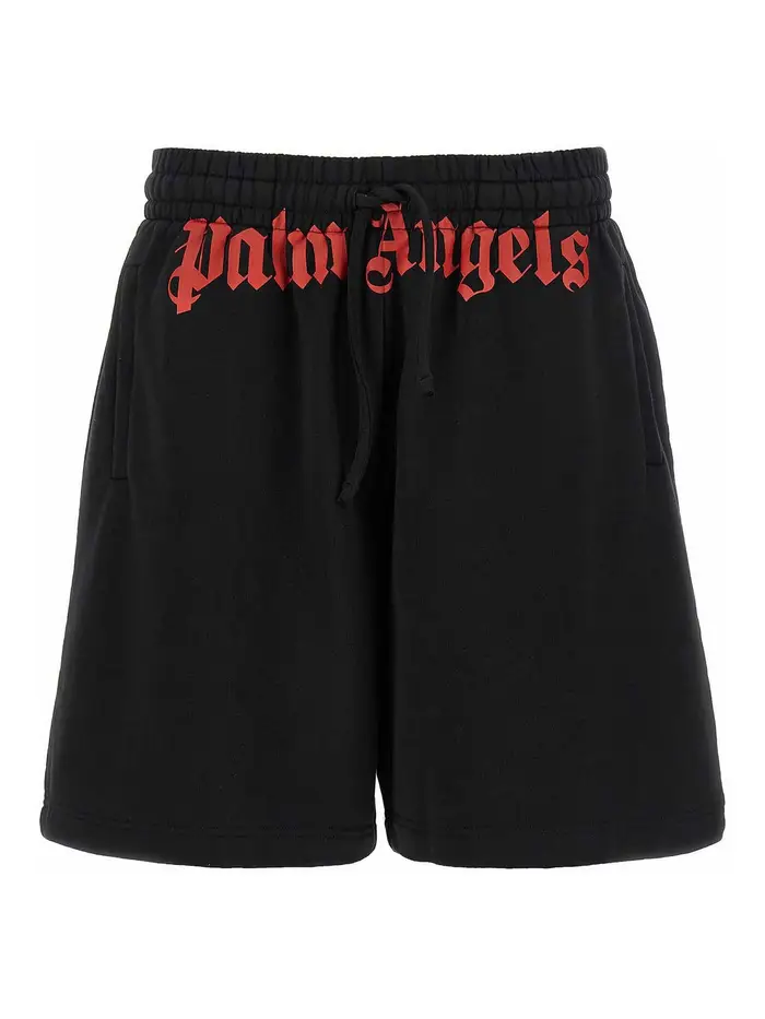 Palm Angels Bermuda logati Nero