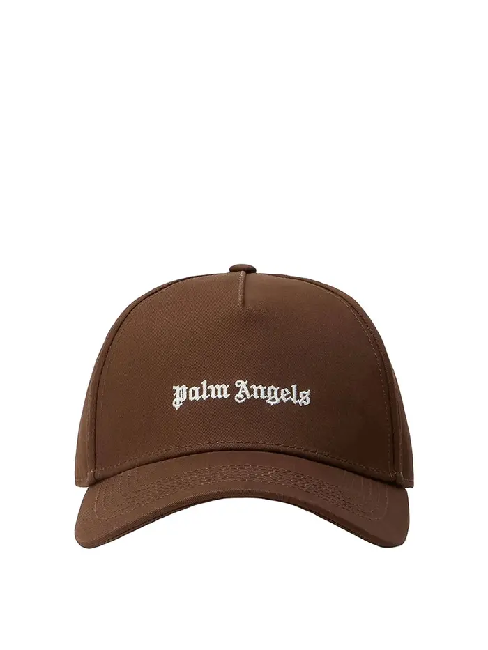 Palm Angels Cappellino classico con logo Marrone