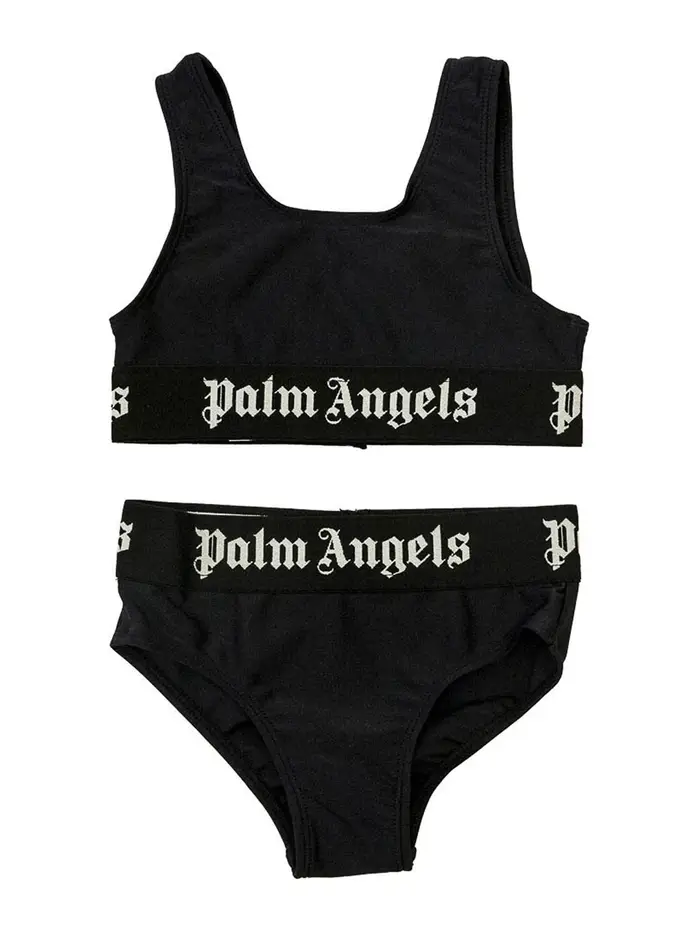 Palm Angels Costume Con Logo Nero