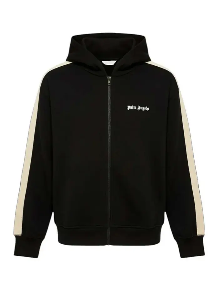 Felpa con cappuccio e zip intera Pa Track Nero