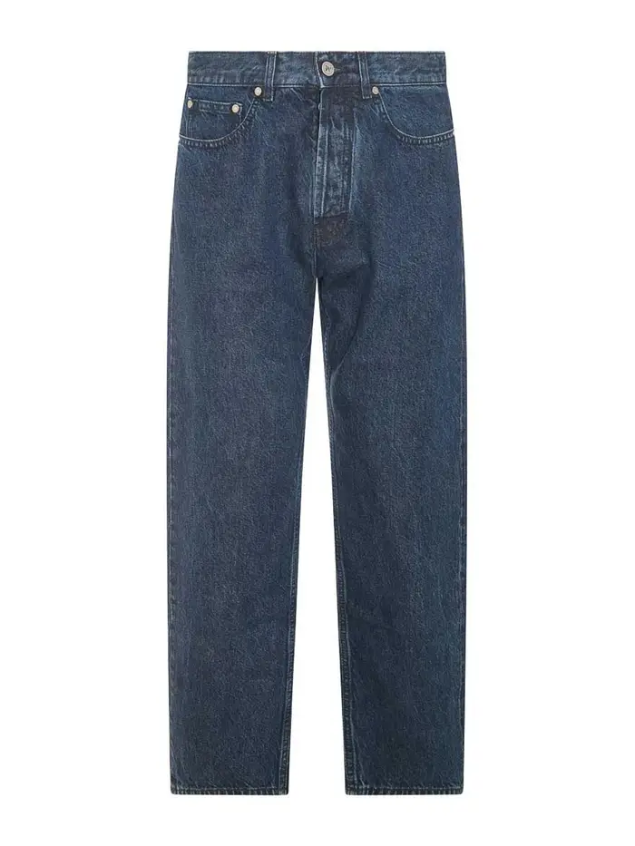 Palm Angels Jeans in denim di cotone blu
