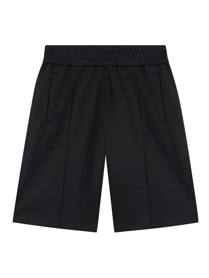 Palm Angels Pantaloncini sportivi con logo curvo B Nero