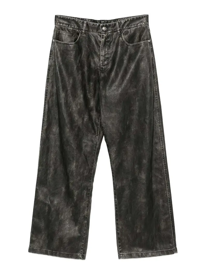 Palm Angels Pantalone in pelle Grigio