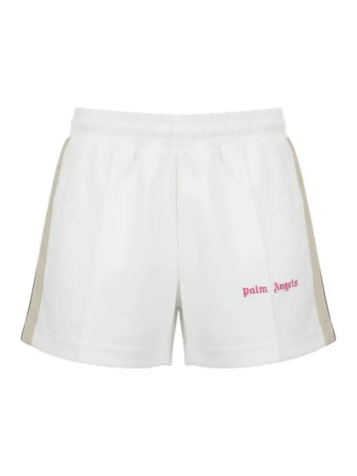 Palm Angels Shorts Con Logo Bianco