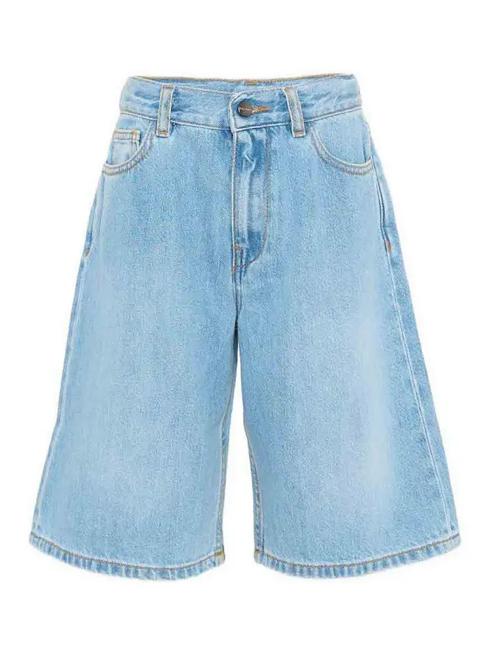 Palm Angels Shorts Denim Blu