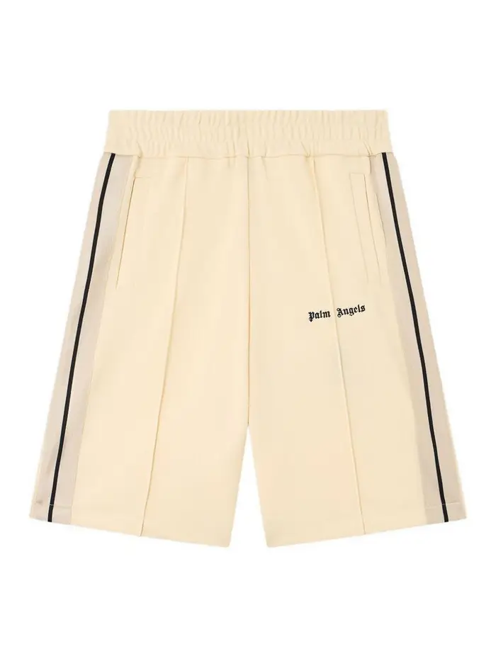 Palm Angels Shorts Sportivi Con Vita Elasticizzata Bianco