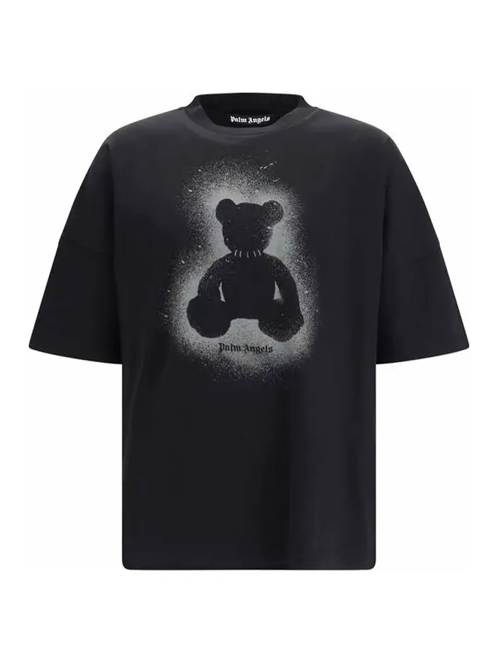 Palm Angels Spruzza l orso sul tee Nero