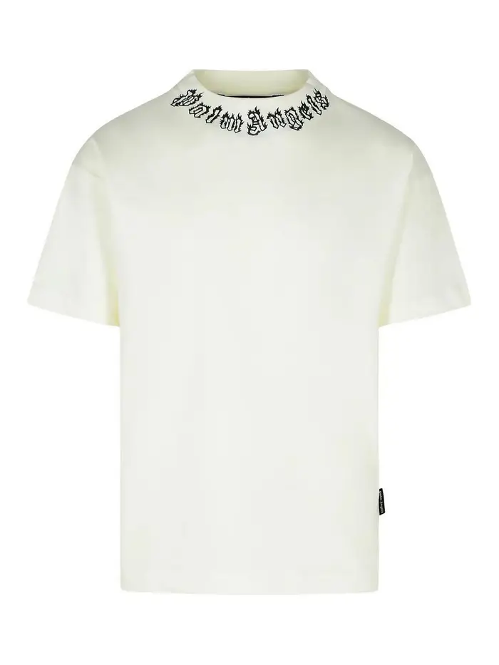 Palm Angels T-shirt di cotone bianco