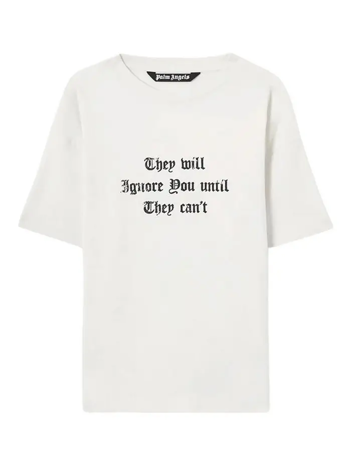 Palm Angels T-shirt regolare con dichiarazione Bianco