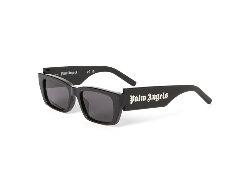 Palm Angels Unisex PERI002 Palm 1007 black Occhiali da sole Acetato Nero Nero Squadrata
