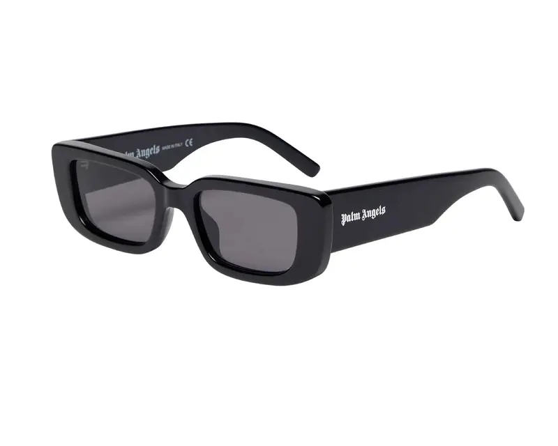Palm Angels Unisex PERI003 Giorgina 1007 Black Occhiali da sole Acetato Nero Grigio Squadrata Normale