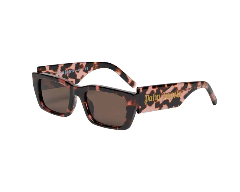 Palm Angels Unisex PERI006 Palm 3064 Pink havana dark brown Occhiali da sole Acetato Havana Marrone Squadrata Normale