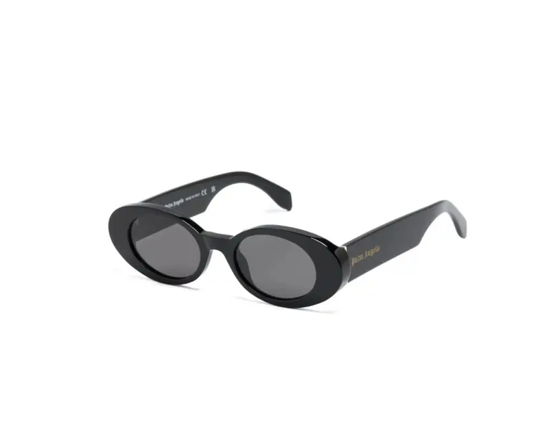 Palm Angels Unisex PERI051 Gilroy 1007 black Occhiali da sole Acetato Nero Grigio Rotonda Normale