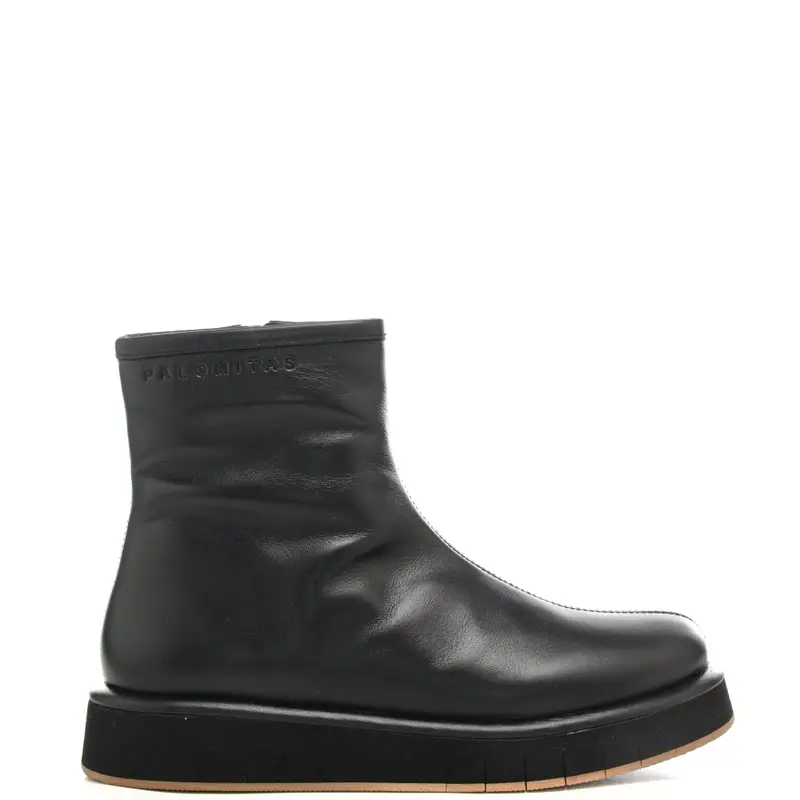 Palomitas stivaletti da donna alison con logo lettering inciso sulla parte alta della tomaia neri