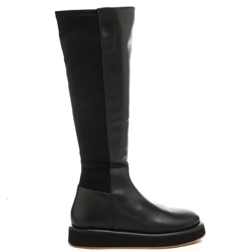 Palomitas stivali alti da donna piale con inserto a contrasto sul gambale neri