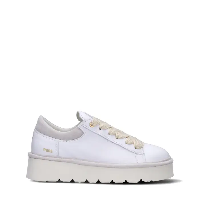 Sneaker donna bianca in pelle Vario