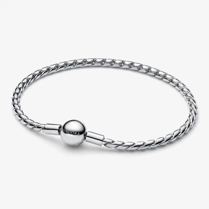 Bracciale Maglia Spiga con Chiusura a Sfera Argento Sterling 925 - Pandora