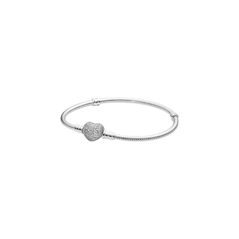 PANDORA Bracciale Moments Con Maglia Snake E Chiusura A Cuore Sci