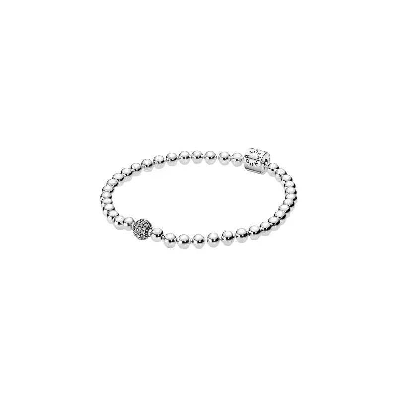 PANDORA Bracciale Sfere Luminose E Pavè Purely