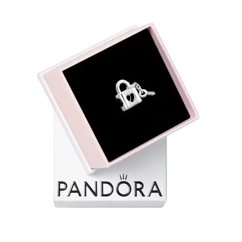 PANDORA Ciondolo Moments in argento Sterling con lucchetto e recinzione
